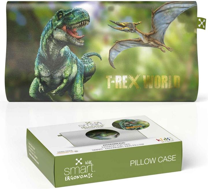 Image du produit Smartsleep Taie d'oreiller Ergonomic T-Rex-World 50 x 32 cm pour enfants