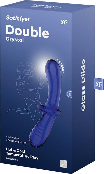 Actual product image Satisfyer Double Crystal Dildo Blue