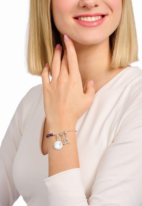 Produktbild Thomas Sabo Charm-Anhänger Zahl 7 mit weissen Steinen Silber (925er Silber)