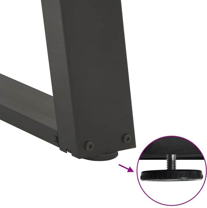 Produktbild VidaXL Couchtischbeine U-Form 2 Stk. Anthrazit 50x(30-31) cm Stahl Tischbein