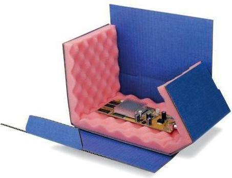 Image du produit Transpak Chipbox dimensions 200x140x50mm carton ondulé bleu (40 x)