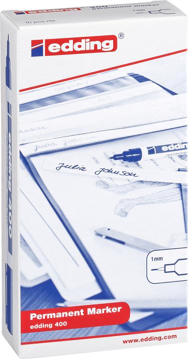 Image du produit Edding 400 (Orange, Jaune, Violet, Vert, Bleu, Rose, Noir, Rouge, Marron, Bleu clair, 1 mm, 10 x)