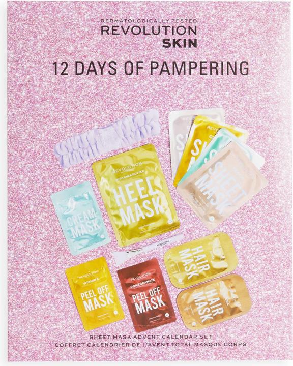Actual product image Revolution Skincare 12 Days of Pampering (Facial care set, Body care set, Hair care set)