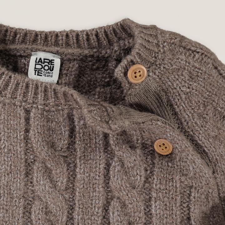 Image du produit La Redoute Collections Pull à col rond avec motif torsadé (74)
