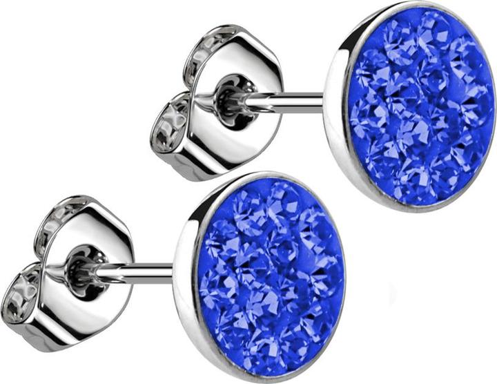 Immagine prodotto Star Piercing Orecchini a perno in argento con cristallo blu scuro (Acciaio chirurgico 316L, senza ottone)