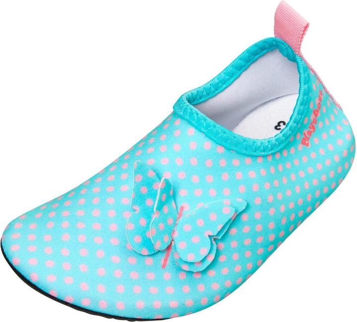 Actual product image Playshoes Bathing Shoes Barefoot Butterfly Pink/Turquoise Size 22-23 (22)