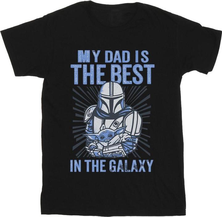 Actual product image Star Wars Mens Mandalorian Best Dad T-Shirt (5XL)
