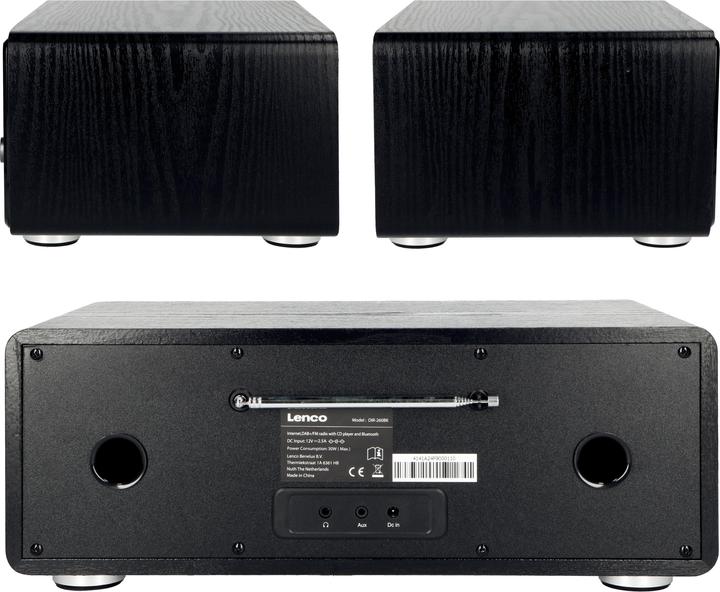 Image du produit Lenco DIR-260BK (FM, DAB+ DAB, Webradio, VHF, WiFi, Bluetooth)