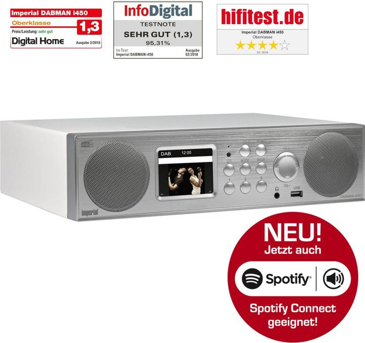 Image du produit Imperial Dabman i450 (Webradio, DAB+ DAB, FM, VHF, Bluetooth, WiFi)