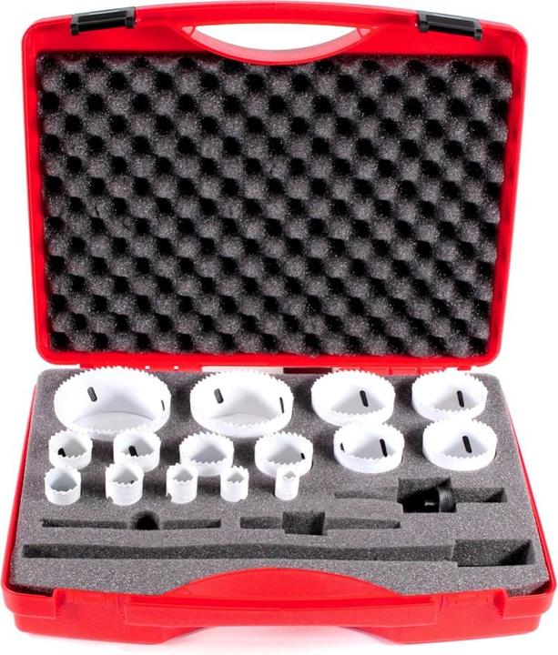 Immagine prodotto Ruko Set di seghe a tazza (16 mm, 19 mm, 21 mm, 24 mm, 25 mm, 29 mm, 32 mm, 37 mm, 40 mm, 48 mm, 51 mm, 54 mm, 60 mm, 73 mm, 83 mm)