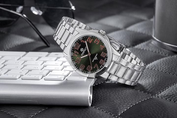 Actual product image PERFECT men's watch P012-06 (42 mm)