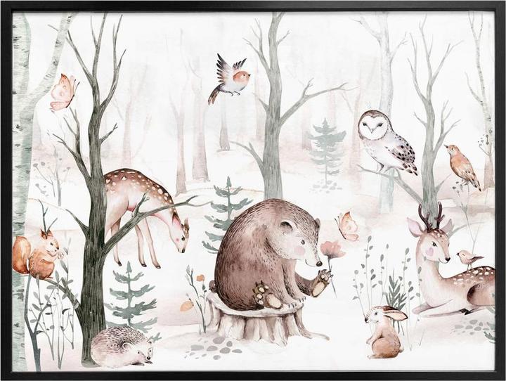 Image du produit Trenddeko Les amis des animaux dans la forêt (100 x 80 cm)