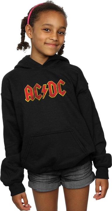 Actual product image AC/DC Girls Distressed Red Logo Hoodie (116)