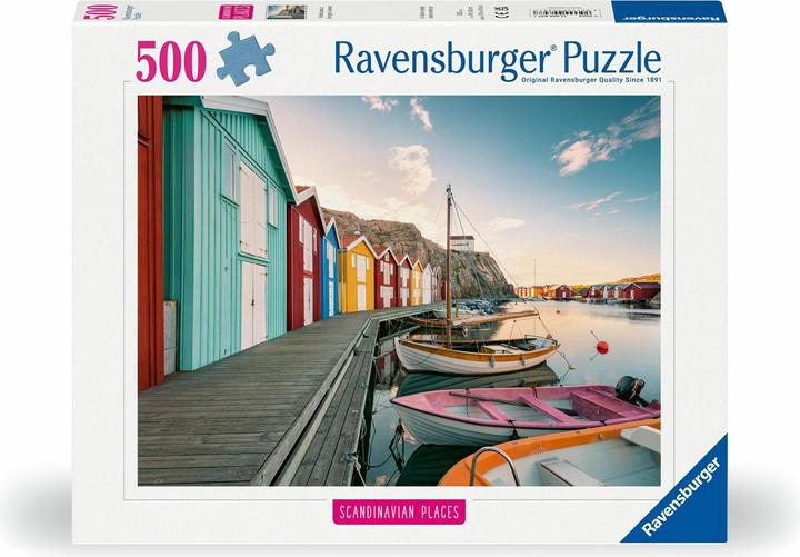 Produktbild Ravensburger Scandinavian Places - Bootshäuser in Smögen (500 Teile)