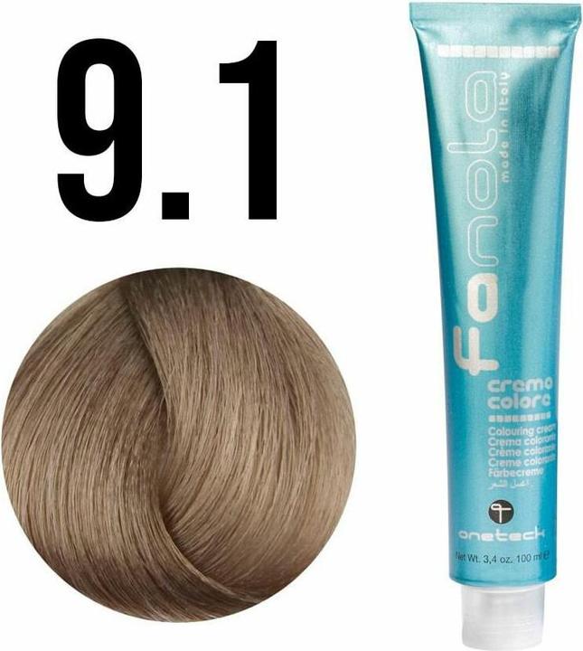Produktbild Fanola 9*1 Rubio Clarísimo Ceniza 100ml (9.1 Very Light Blond Ash)