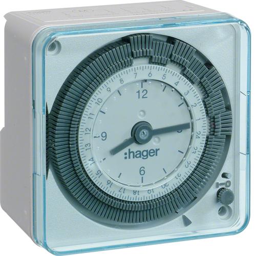 Image du produit Hager HAG EH711 Horloge journalière analogique 1W 16A 230V AC 50Hz avec réserve de marche