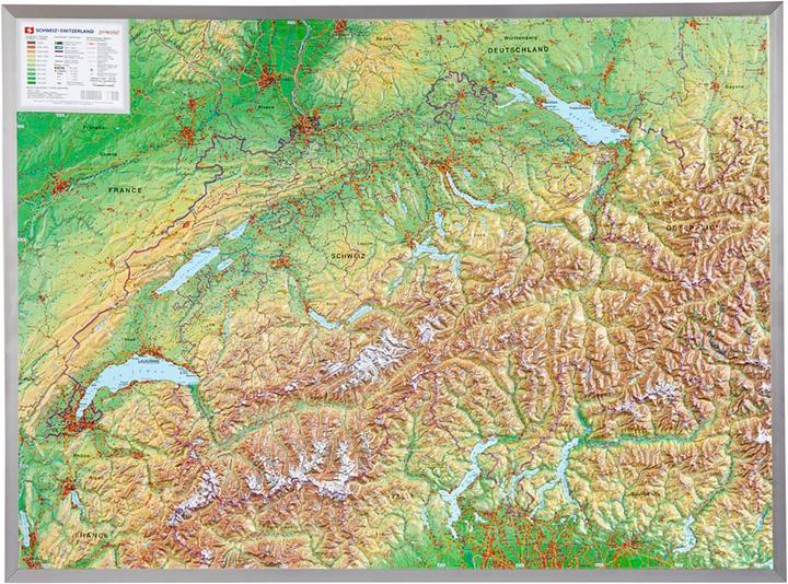 Immagine prodotto Mappa rilievo 3D Svizzera