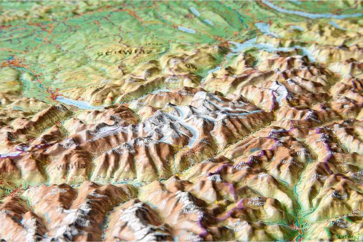 Immagine prodotto Mappa rilievo 3D Svizzera
