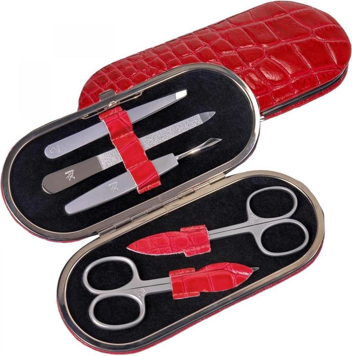 Produktbild Sacher TF200R.1003 - 5-teilig Maniküretui Manikürenset rot Leder