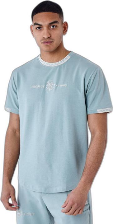 Project X Paris Einfarbiges T-Shirt mit Logo-Streifen (XS)