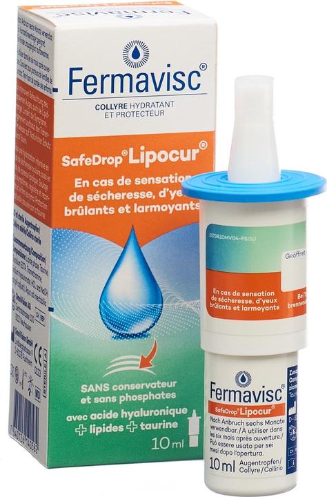 Image du produit OmniVision FERMAVISC SafeDrop Lipocur Gtt Opht Fl 10 ml (10 ml, Fermavisc SafeDrop Lipocur Gtt Opht Fl 10 ml)