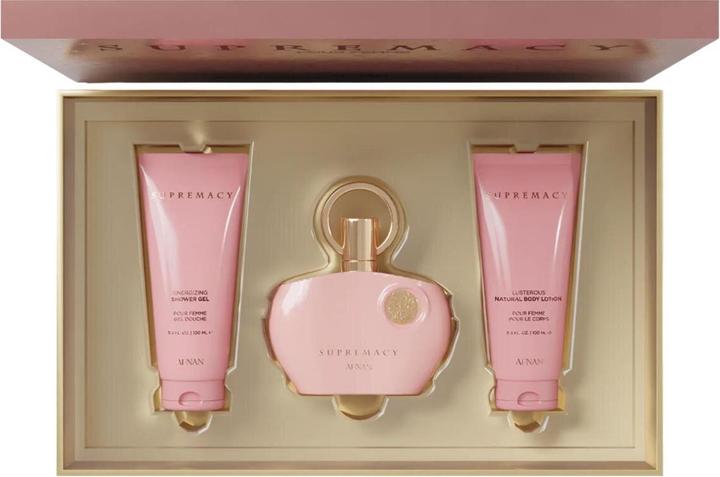 Afnan Supremacy Pink Geschenkset Edp 100 ml, Duschgel 100 ml, und Körperlotion 100 ml (Parfum set)
