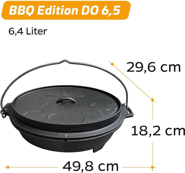 Immagine prodotto Grillfürst Forno olandese BBQ Edition DO 6,5 piatto/ovale per Weber Spirit, Weber Genesis, Broil King Si