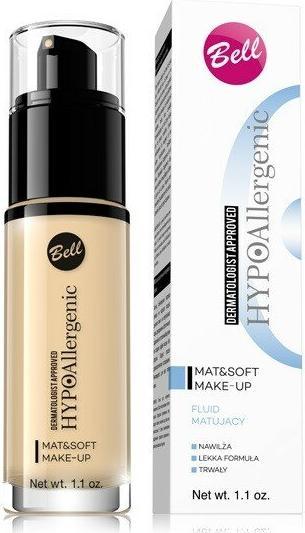 Bell Cosmetics HypoAllergenic Mat&Soft Make-Up hypoallergenes mattierendes Fluid 03 Sunny Beige 30g (Sunny Beige)