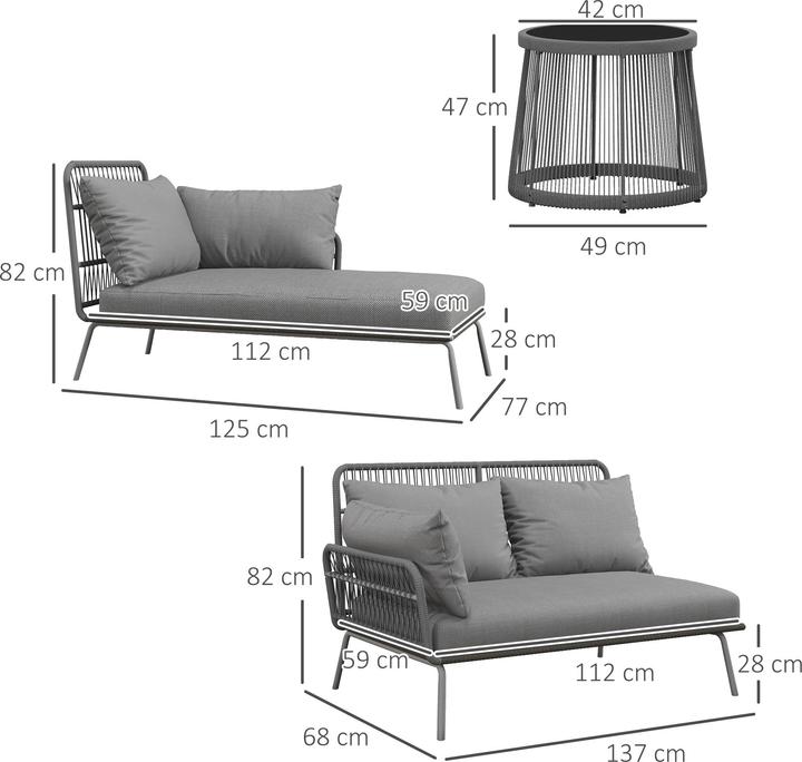 Immagine prodotto Outsunny Set di mobili da giardino