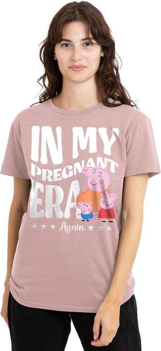Actual product image Peppa Pig Unisex Adult Pregnant Era Again Mummy Pig T-Shirt (M)