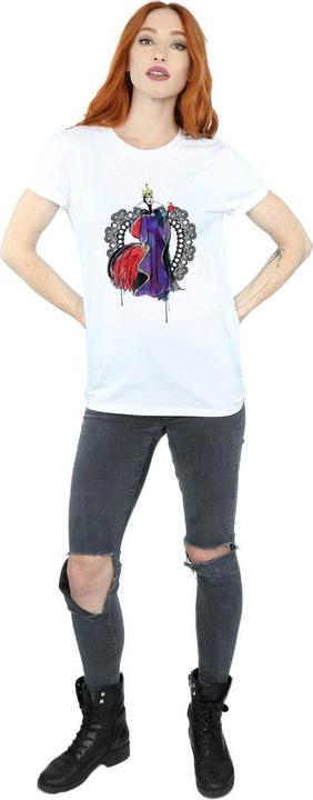 Actual product image Disney Womens/Ladies Villains Maleficent Sketch Cotton Boyfriend T-Shirt (M)