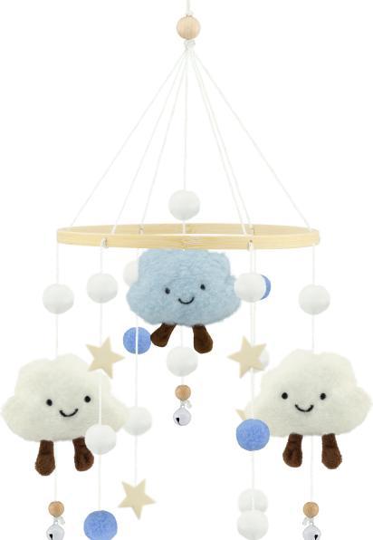 Actual product image Ulysse Couleurs d'Enfance Pretty felt mobile: blue cloud