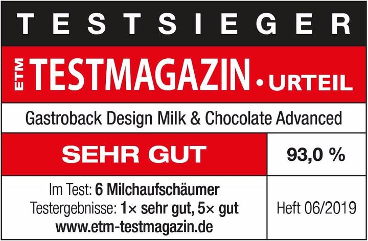 Produktbild Gastroback Milk & Chocolate (CH-Stecker, 60 cl)