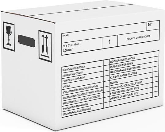 Antalis Umzugsbox (10er Set) (50 x 33 x 36 cm, 60 l)