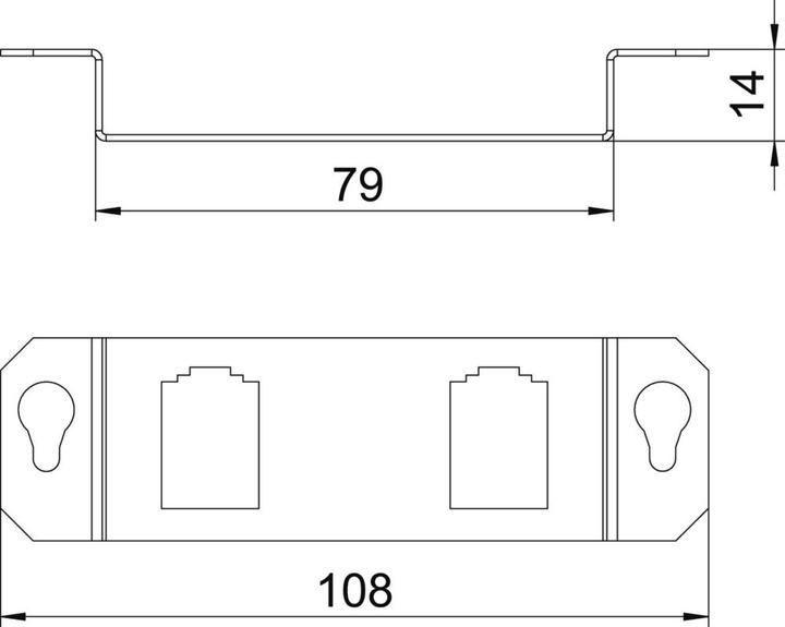 Actual product image OBO Bettermann OBO MTGE2F 2B mounting support for GE2F with 2 x hole pattern type B (Mounting bracket)