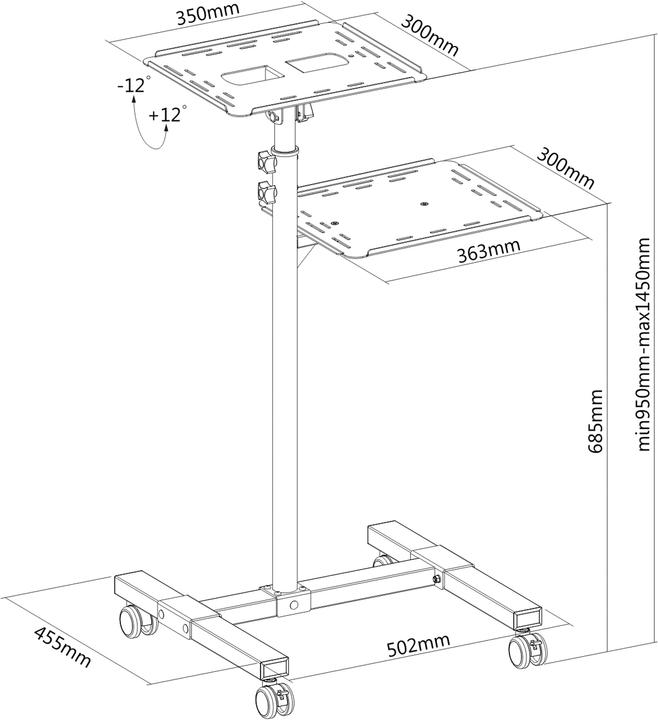 Actual product image PureMounts Projector trolley (Table)
