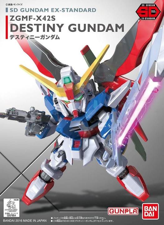 Actual product image Bandai Gundam - SD EX Standard 09 "Destiny Gundam" Model Kit