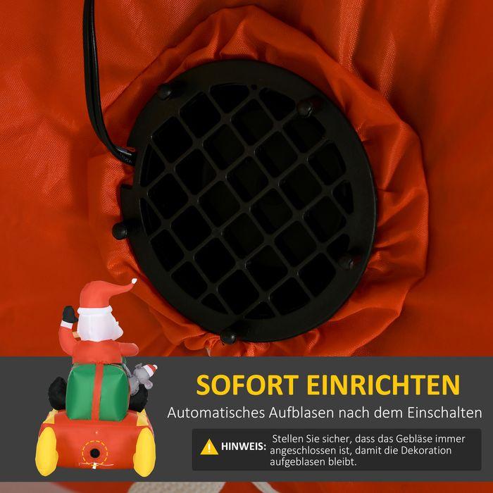 Image du produit Swisshandel24 Aufblasbar Weihnachtsdeko 1,22 m Weihnachtsmann mit LED-Beleuchtung Gartendeko