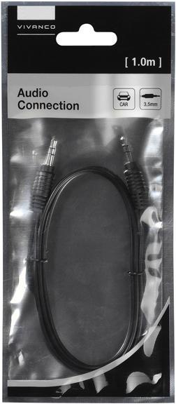 Immagine prodotto Vivanco Attacco da 3,5 mm, 3,5 mm maschio -3,5 mm maschio (1 m, Connettore da 3,5 mm (AUX))