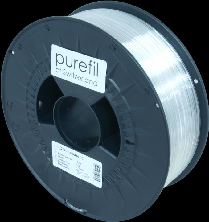 Actual product image Purefil Filament (PC, 1.75 mm, 1000 g, Transparent)