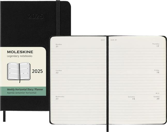 Moleskine Wochenkalender (Pocket, A6, Englisch)