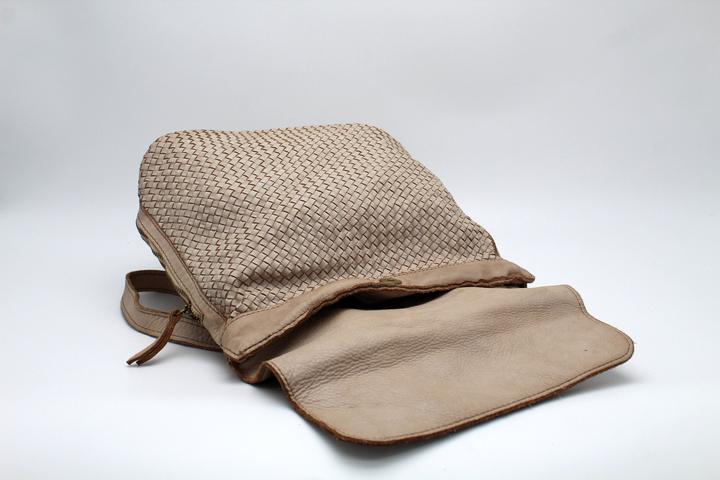 Actual product image Only-Bags.Store Soft Totes woven leather rucksack and shoulder bag