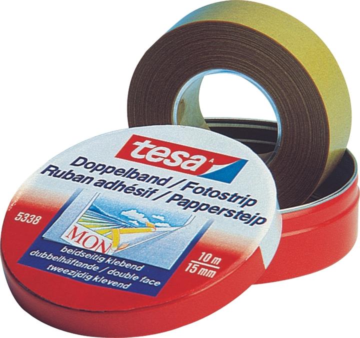 Produktbild tesa Doppelseitiges Klebeband, für Fotos und Papier (15 mm)