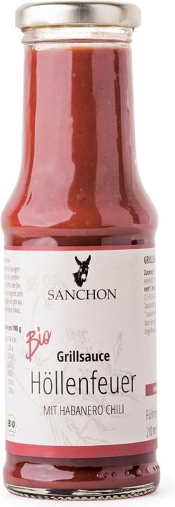 Actual product image Sanchon Hellfire barbecue sauce organic