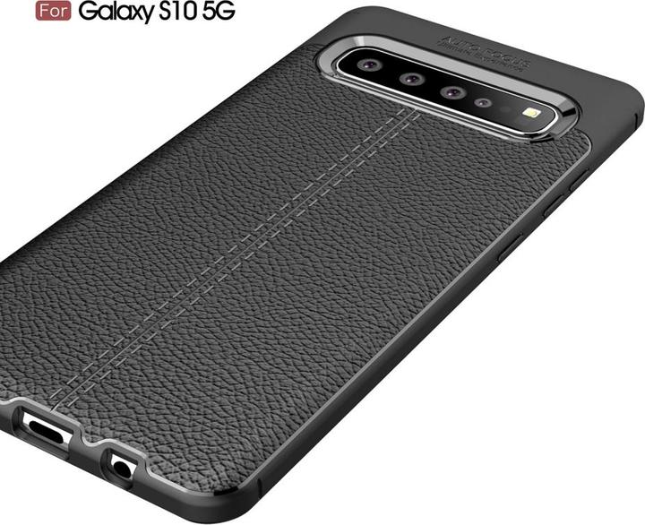 Actual product image Screenguard Samsung Galaxy S10 5G Case Leather Design TPU Cover (Samsung Galaxy S10 5G)