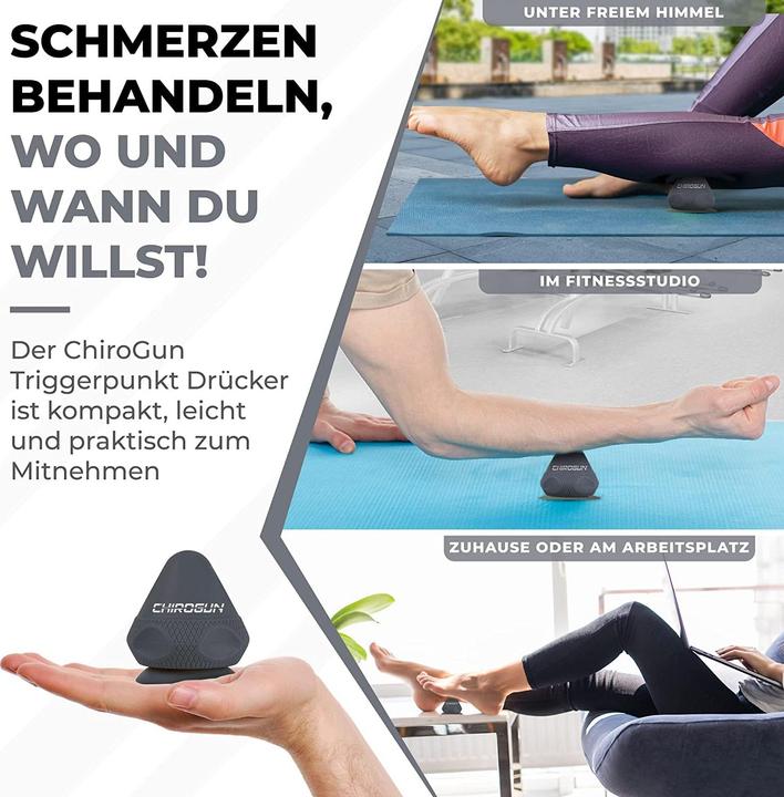 Immagine prodotto ChiroGun Pressore per punti trigger con ventosa e astuccio nero
