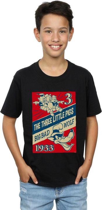 Immagine prodotto Disney Three Little Pigs And The Big Bad Wolf Maglietta Ragazzi (128)