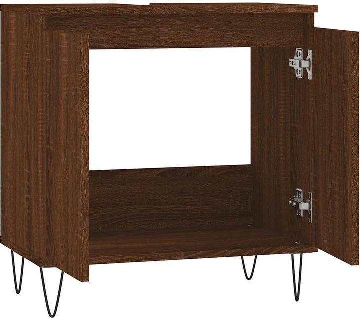 Actual product image VidaXL Badschrank Braun Eichen-Optik 58x33x60 cm Holzwerkstoff (58 x 33 x 60 cm)