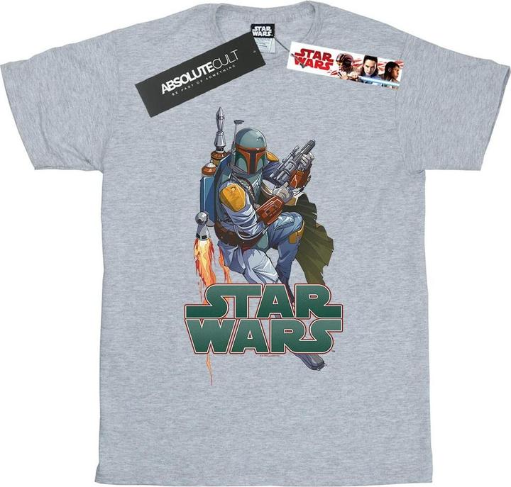 Immagine prodotto Star Wars Boba Fett Fired Up Maglietta Uomo (XXL)