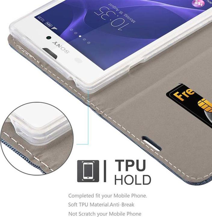 Productafbeelding Cadorabo Boek Jeans Optiek Cover (Xperia T3)